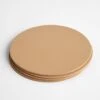 Dot Sand Round Leather Coasters Set Of 4 -Furniture Store 102153