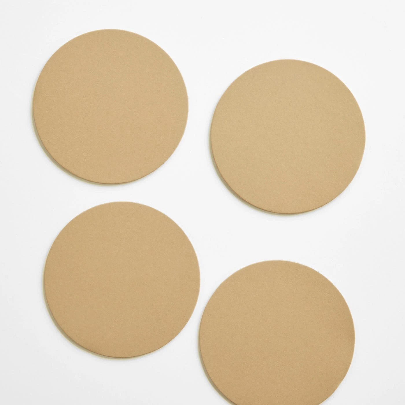 Dot Sand Round Leather Coasters Set Of 4 6 Dot Sand Round Leather Coasters Set Of 4 - Image 4