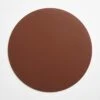 Dot Pecan Round Leather Placemat 1 Dot Pecan Round Leather Placemat -Furniture Store 102154 main