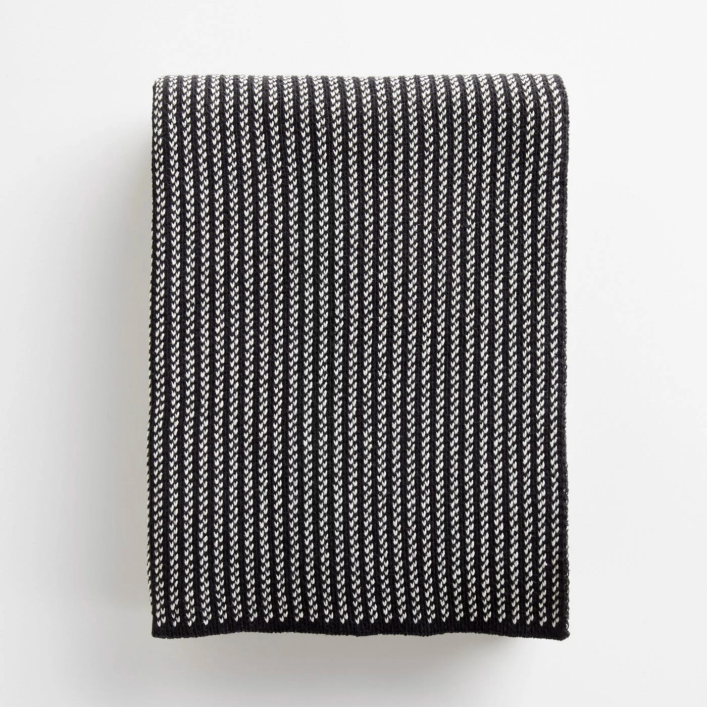 Birds Eye Stripe Knit Throw Blanket 4 Birds Eye Stripe Knit Throw Blanket - Image 2