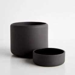 Botany Black Medium Planter -Furniture Store 102185 gallery 1