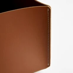 Rectangular Pecan Leather Storage Bins Set Of 2 15 Rectangular Pecan Leather Storage Bins Set Of 2 -Furniture Store 102197 102199 gallery option