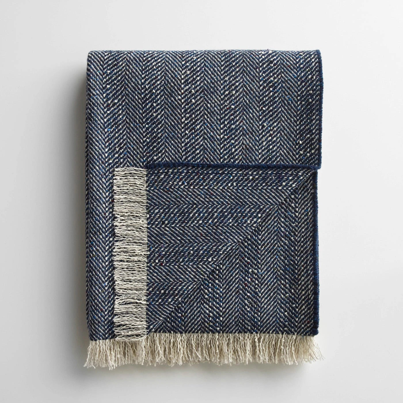 Herringbone Blue Woad Throw Blanket 3 Herringbone Blue Woad Throw Blanket