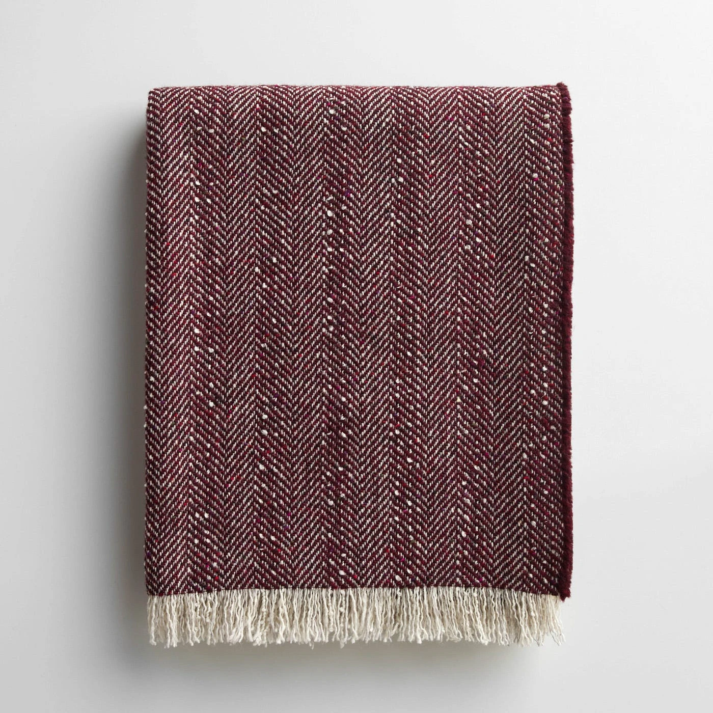 Herringbone Bordeaux Poppy Throw Blanket 4 Herringbone Bordeaux Poppy Throw Blanket - Image 2