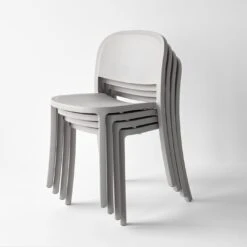 1 Inch Light Gray Reclaimed Stacking Chair -Furniture Store 102247 gallery 4