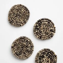 Heathered Black And Natural Coasters Set Of 4 -Furniture Store 102316 gallery 3