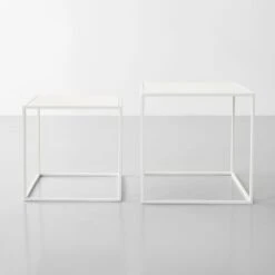 Fera White Nesting Tables Set Of 2 -Furniture Store 102321 gallery 2