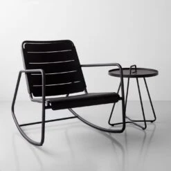 Copenhagen Lava Gray Rocking Chair -Furniture Store 102493 102501 gallery1