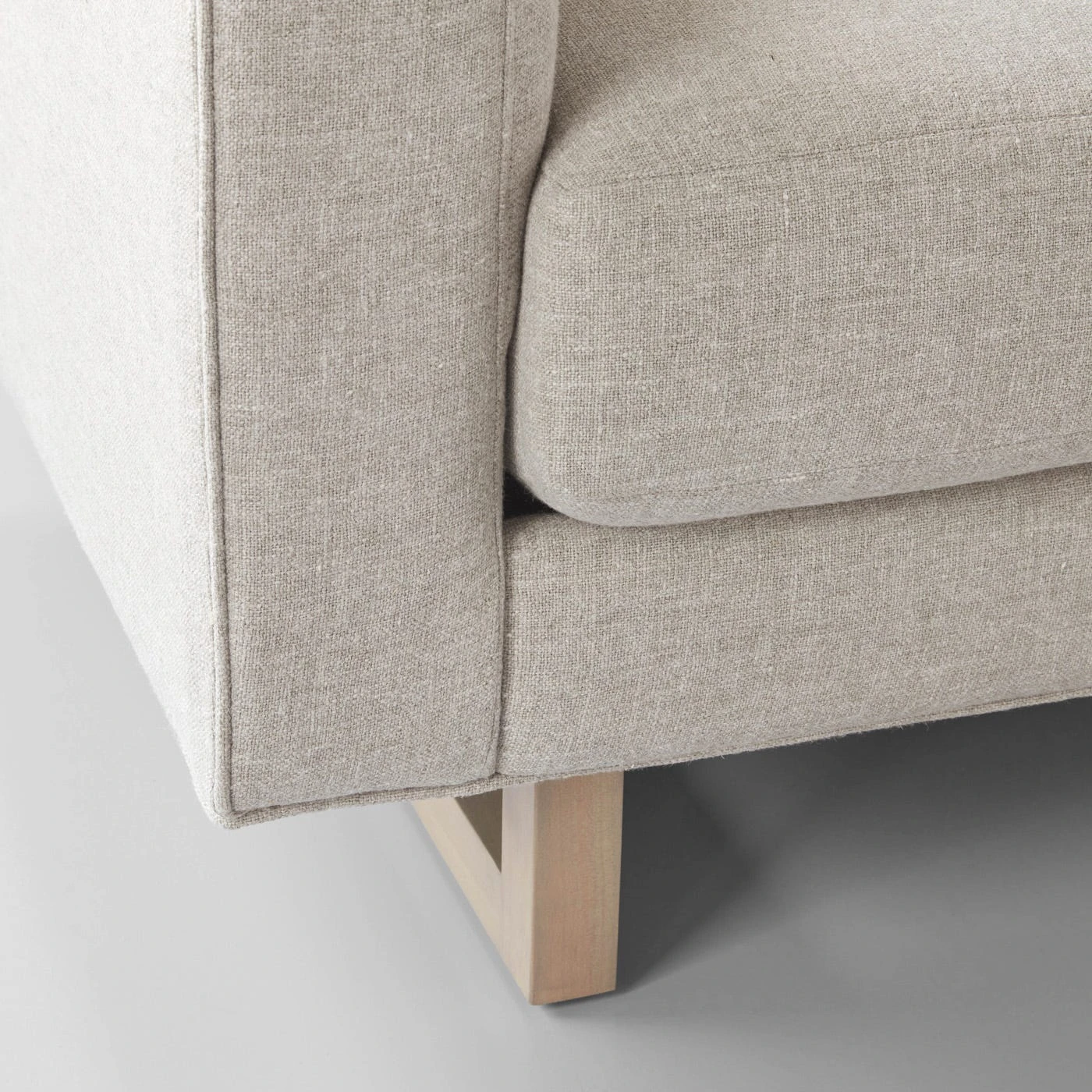 Grange Linen Gray Apartment Sofa 80" 7 Grange Linen Gray Apartment Sofa 80" - Image 5