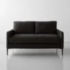 Talman Chambray Black Loveseat 59" -Furniture Store 102512 gallery1