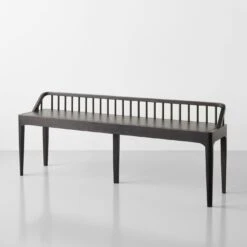Spindle Black Bench