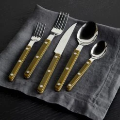 Bistro Fern Green 5pc Flatware Set 10 Bistro Fern Green 5pc Flatware Set -Furniture Store 102563 1