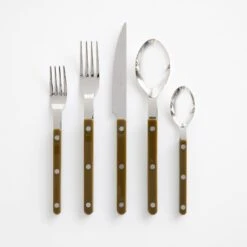 Bistro Fern Green 5pc Flatware Set