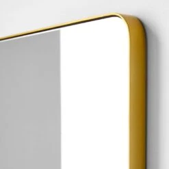 Brass Rectangular Wall Mirror 18" X 24" -Furniture Store 102698 4 1