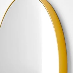 Yellow Round Wall Mirror 20" -Furniture Store 102703 3