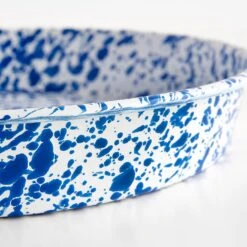 Splatter Blue Enamelware Deep Tray -Furniture Store 102804 3