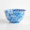 Splatter Blue Enamelware Large Salad Bowl -Furniture Store 102806 1