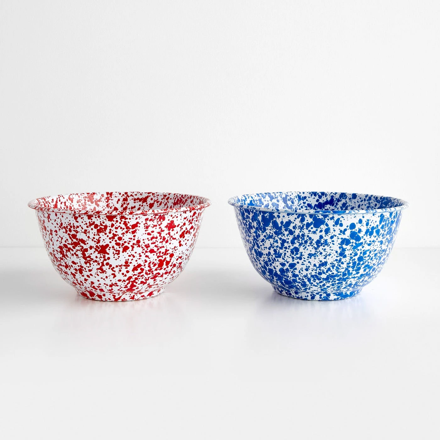 Splatter Blue Enamelware Large Salad Bowl 9 Splatter Blue Enamelware Large Salad Bowl - Image 7