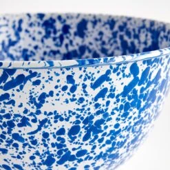 Splatter Blue Enamelware Small Serve Bowl 12 Splatter Blue Enamelware Small Serve Bowl -Furniture Store 102806 102808 1 1