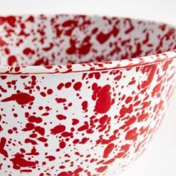 Splatter Red Enamelware Large Salad Bowl 14 Splatter Red Enamelware Large Salad Bowl -Furniture Store 102807 102809 1