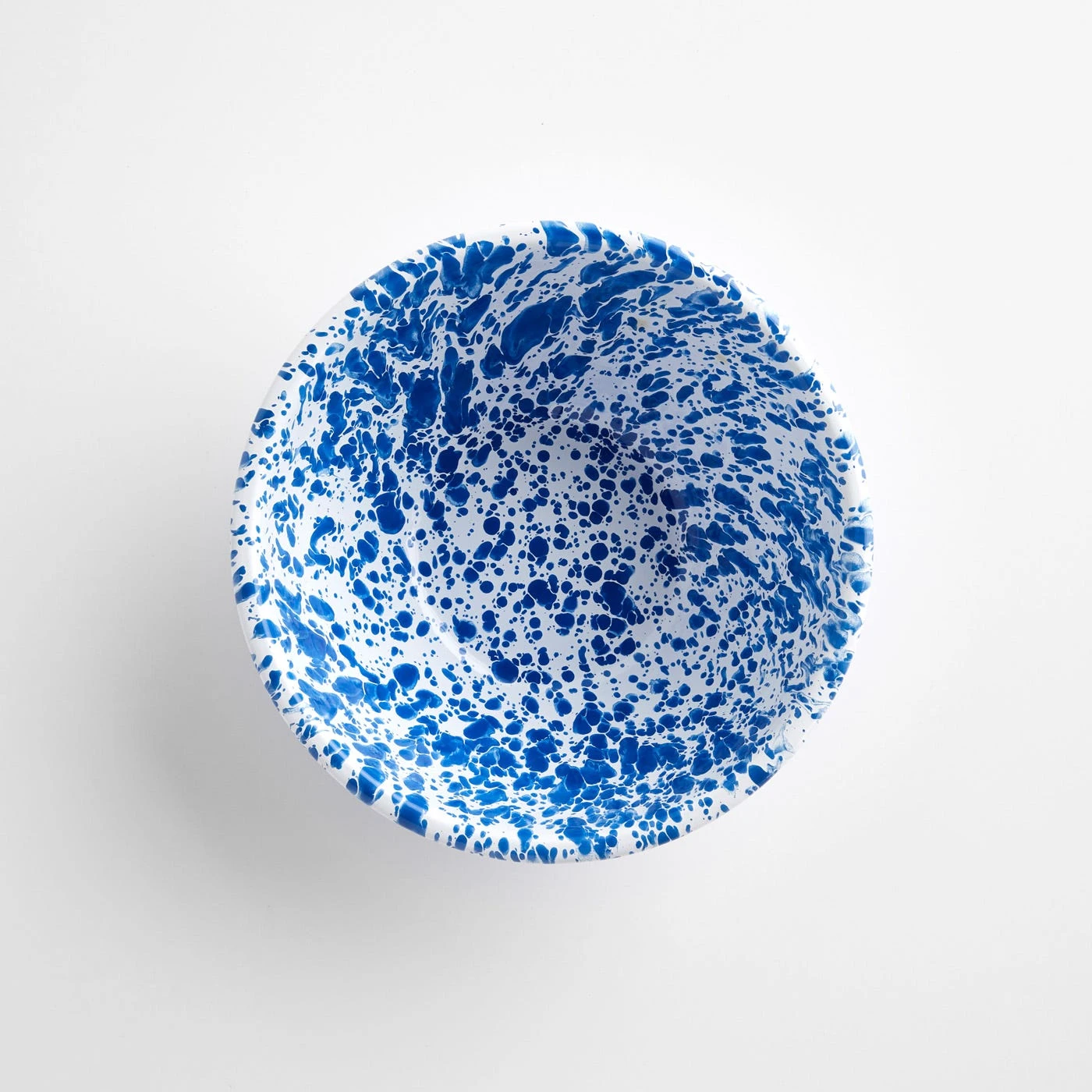 Splatter Blue Enamelware Small Serve Bowl 4 Splatter Blue Enamelware Small Serve Bowl - Image 2