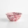 Splatter Red Enamelware Small Serve Bowl 2 Splatter Red Enamelware Small Serve Bowl -Furniture Store 102809 1