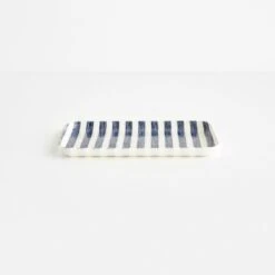 Bengal Blue Stripe Small Linen Coated Tray