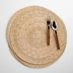 Onda Natural Round Placemat -Furniture Store 102836 102837 2