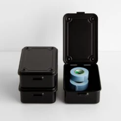 Toyo Steel Black Stackable Storage Box 6" -Furniture Store 102923 3