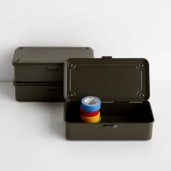 Toyo Steel Military Green Stackable Storage Box 7.9" -Furniture Store 102928 3