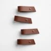 Pecan Leather Napkin Holders Set Of 4 -Furniture Store 102956 1 1