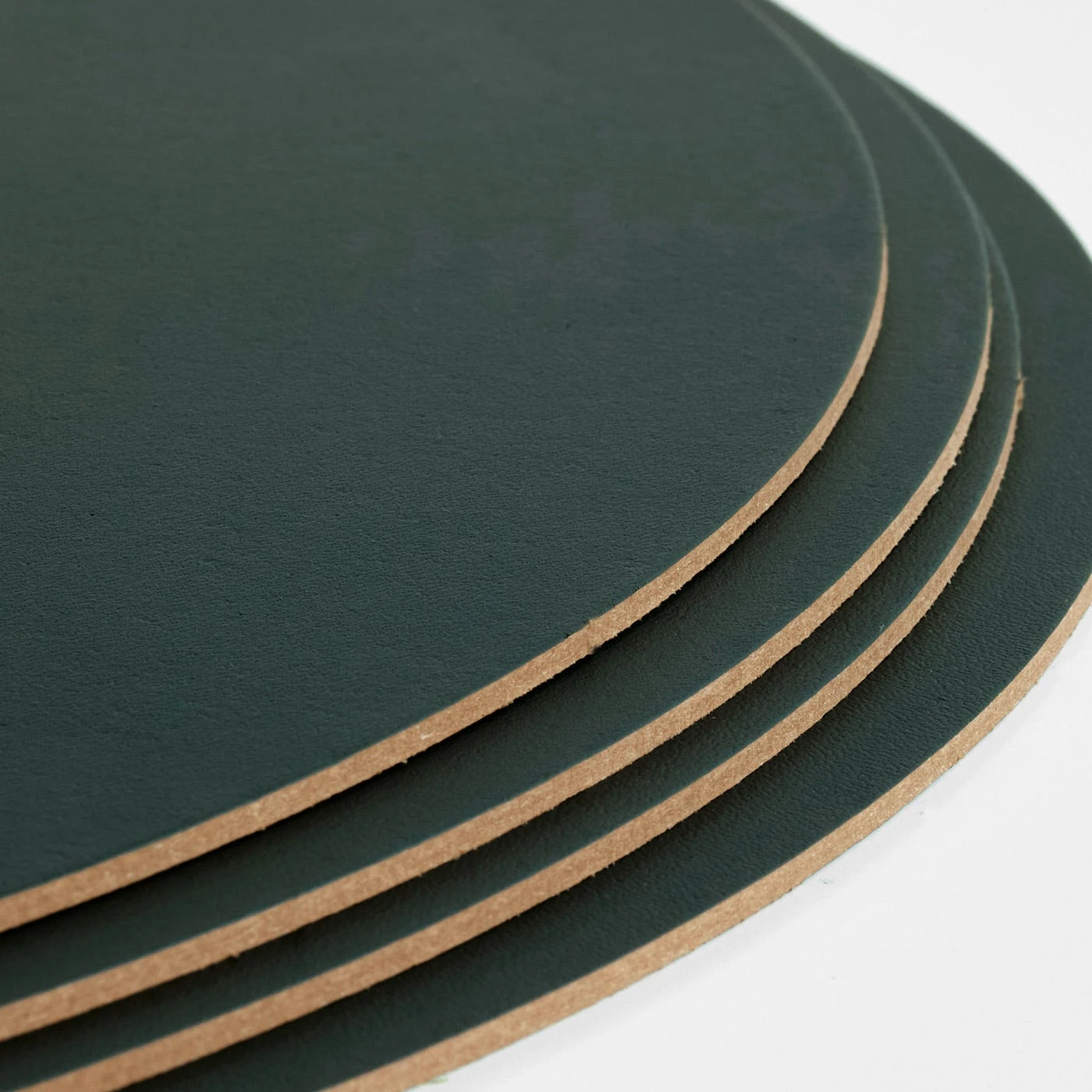 Dot Deep Pine Round Leather Placemat 4 Dot Deep Pine Round Leather Placemat - Image 2
