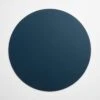 Dot Deep Teal Round Leather Placemat -Furniture Store 102961 1 1