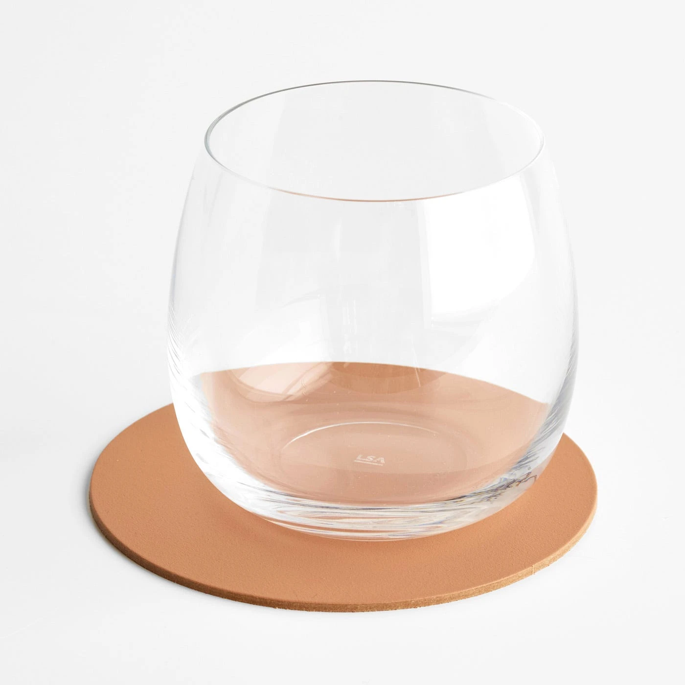 Dot Clay Round Leather Coasters Set Of 4 4 Dot Clay Round Leather Coasters Set Of 4 - Image 2