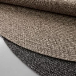 Tate Weathered Wood Braided Round Rug 7'6" -Furniture Store 102976 102977 2 1