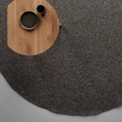 Tate Graphite Braided Round Rug 7'6" -Furniture Store 102976 3
