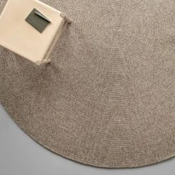 Tate Weathered Wood Braided Round Rug 7'6" -Furniture Store 102977 3