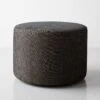 Cylinder Black Twill Ottoman 2 Cylinder Black Twill Ottoman -Furniture Store 102982 1
