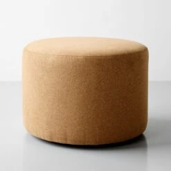 Cylinder Heathered Brown Ottoman