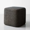 Block Black Twill Ottoman 1 Block Black Twill Ottoman -Furniture Store 102986 1