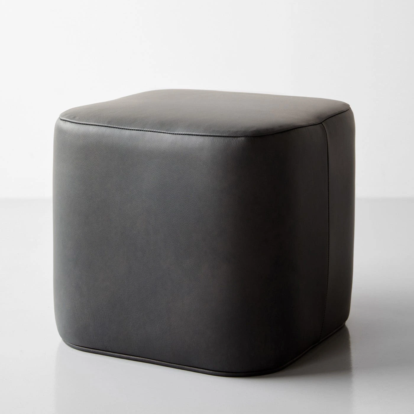Block Graphite Leather Ottoman 3 Block Graphite Leather Ottoman