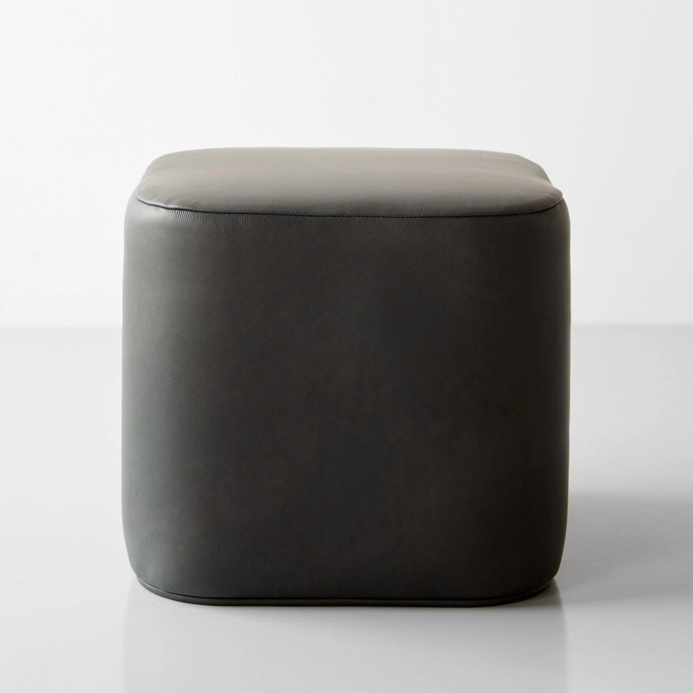 Block Graphite Leather Ottoman 4 Block Graphite Leather Ottoman - Image 2