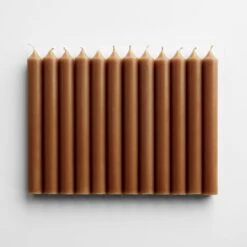 Caramel Taper Candles Set Of 12