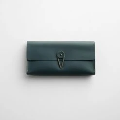 Deep Teal Leather Envelope Case