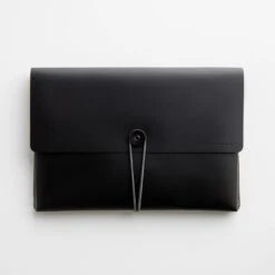 Black Leather Horizontal Case