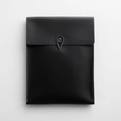 Black Leather Vertical Case