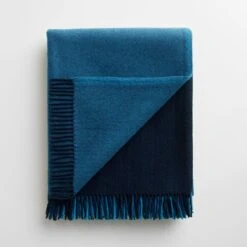 Miami Deep Ocean Blue Throw Blanket