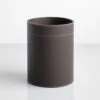 Orskov Classic Chocolate Leather Waste Bin -Furniture Store 103076 1