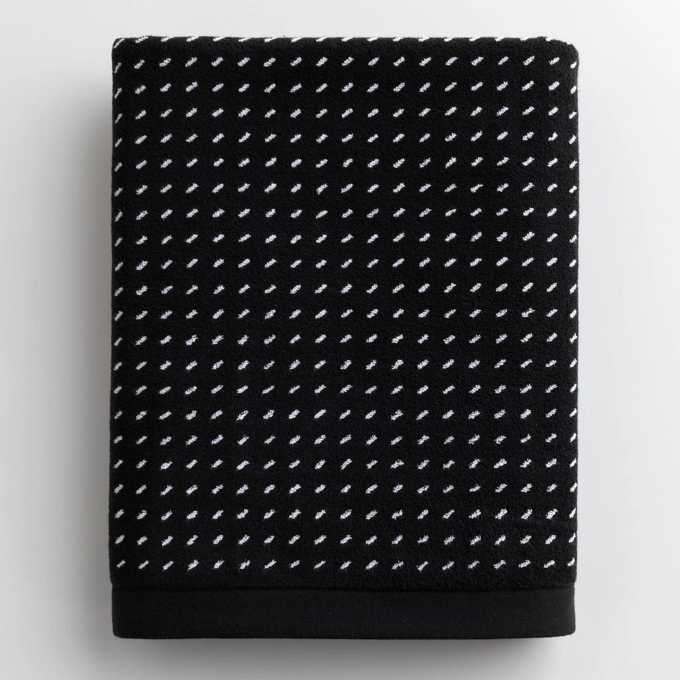 Stitch Black + White Bath Sheet 3 Stitch Black + White Bath Sheet