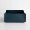 Rectangular Deep Teal Leather Storage Bins Set Of 2 2 Rectangular Deep Teal Leather Storage Bins Set Of 2 -Furniture Store 103106 1
